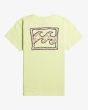Camiseta de manga corta Billabong Crayon Wave Verde para niños de 8 a 16 años posterior