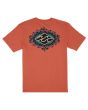 Camiseta Premium de manga corta Billabong Crayon Wave Coral para hombre posterior