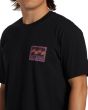 Hombre con camiseta de manga corta Billabong Crayon Wave Negra logo