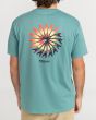 Hombre con camiseta de manga corta Billabong Hologram turquesa espalda