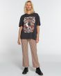 Mujer con camiseta de manga corta Billabong Midnight Blooms Negra frontal