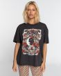 Mujer con camiseta de manga corta Billabong Midnight Blooms Negra