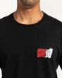 Hombre con Camiseta de manga corta Billabong Ripped Negra pecho