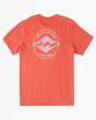 Camiseta de manga corta Billabong Rotor Diamond Coral para niños de 8 a 16 años posterior