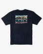 Camiseta de manga corta Billabong Segment Azul Marino para hombre posterior