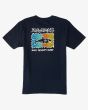 Camiseta de manga corta Billabong Sharky azul marino para niños de 8 a 16 años