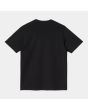 Camiseta de manga corta con bolsillo Carhartt WIP Pocket T-Shirt negra para hombre posterior