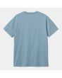 Camiseta de manga corta con bolsillo Carhartt WIP azul para hombre posterior