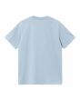 Camiseta orgánica de manga corta Carhartt WIP American Script Frosted Blue para hombre posterior