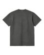 Camiseta holgada de manga corta Carhartt WIP Duster Negra Garment Dyed para hombre posterior