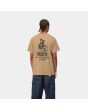 Hombre con camiseta orgánica de manga corta Carhartt WIP Home marrón y negra