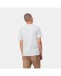Hombre con camiseta de manga corta con bolsillo Carhartt WIP Pocket gris posterior