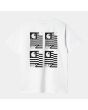 Camiseta orgánica de manga corta Carhartt WIP Stamp State blanca y negra para hombre posterior