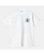 Camiseta orgánica de manga corta Carhartt WIP Stamp State blanca y negra para hombre