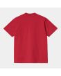 Camiseta de manga corta Carhartt WIP University T-Shirt SS roja para hombre posterior