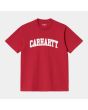 Camiseta de manga corta Carhartt WIP University T-Shirt SS roja para hombre