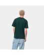 Hombre con Camiseta de manga corta Carhartt WIP University T-Shirt SS verde espalda