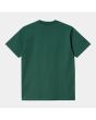 Camiseta de manga corta Carhartt WIP University T-Shirt SS verde para hombre posterior