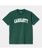Camiseta de manga corta Carhartt WIP University T-Shirt SS verde para hombre