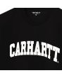 Camiseta de manga corta Carhartt WIP University Negra con logo Blanco para hombre serigrafía