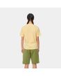 Mujer con Camiseta de manga corta con bolsillo Carhartt WIP W' Pocket T-Shirt Citron amarilla espalda