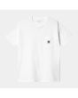 Camiseta de manga corta con bolsillo Carhartt WIP W' Pocket T-Shirt blanca para mujer