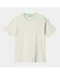 Camiseta de manga corta Carhartt WIP Robie Stripe verde para mujer