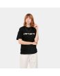 Mujer con camiseta de manga corta Carhartt WIP Script negra 
