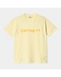 Camiseta de manga corta Carhartt WIP Script amarilla para mujer
