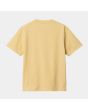 Camiseta de manga corta con bolsillo Carhartt WIP W' Pocket T-Shirt Citron amarilla para mujer posterior