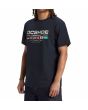 Hombre con camiseta de manga corta DC Shoes Worldwide Fav Azul Marino lateral