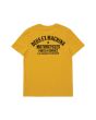 Camiseta Deus Camperdown Address Amarilla gráfico trasero con logo y dirección para hombre
