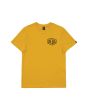 Camiseta Deus Ex Machina Camperdown Address amarilla con logo shield en el pecho para hombre