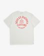 Camiseta de manga corta Deus Ex Machina Crossroad Blanco Vintage para hombre posterior