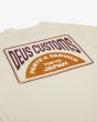 Camiseta orgánica de manga corta Deus Ex Machina Depot blanco vintage para hombre serigrafía espalda