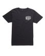 Camiseta de manga corta Deus Ex Machina Milano Address negra para hombre frontal