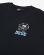 Camiseta orgánica de manga corta Deus New Redline Negra para hombre gráfico