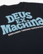 Camiseta orgánica de manga corta Deus New Redline Negra para hombre serigrafía