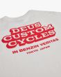 Camiseta orgánica de manga corta Deus Ex Machina Redline blanca para hombre serigrafía espalda