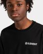 Hombre con Camiseta orgánica de manga corta Element Blazin Chest Negra logo