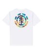 Camiseta de manga corta Element Magma Icon blanca para chico de 8 a 16 años posterior