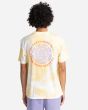 Hombre con camiseta de manga corta Element Seal Paint en amarillo Tie Dye espalda