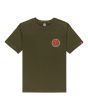Camiseta de manga corta Element Brand Seal verde militar para chico posterior