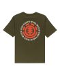 Camiseta de manga corta Element Brand Seal verde militar para chico
