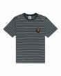 Camiseta orgánica de manga corta Element x Smokey Bear Stripes Azul Marino Unisex