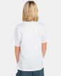 Niño con camiseta orgánica de manga corta Element x Timber Inside Weather Youth blanca espalda