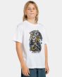 Niño con camiseta orgánica de manga corta Element x Timber Inside Weather Youth blanca