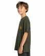 Niño con Camiseta orgánica de manga corta Element x Timber Traveler Youth Verde lateral
