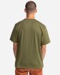 Hombre con Camiseta de manga corta Element Vertical Verde militar posterior