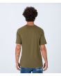Hombre con camiseta de manga corta Hurley Everyday One and Only verde oliva posterior